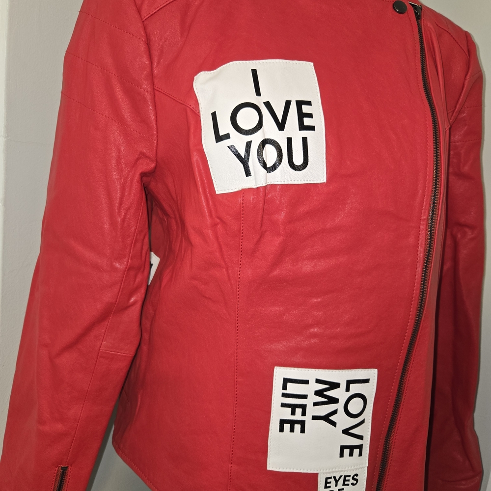 Leather Red Love Addict Jacket - Picture 6 of 16